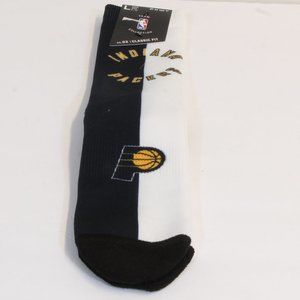 Indiana Pacers NBA Mens Large Split Crew Socks by PKWY Fits 6-12
